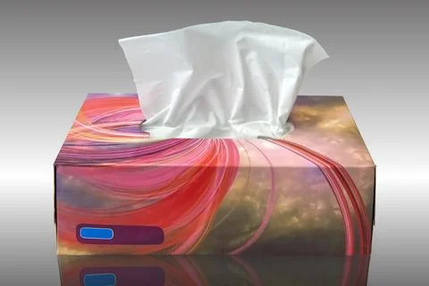 Tissue box mock up white tissue box blank label and no text for packaging Stock Illustration