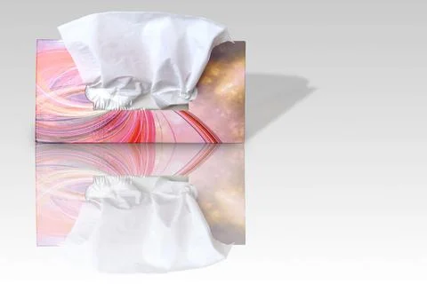 Tissue box mock up white tissue box blank label and no text for packaging Stock Illustration