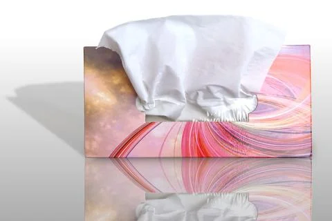 Tissue box mock up white tissue box blank label and no text for packaging Stock Illustration