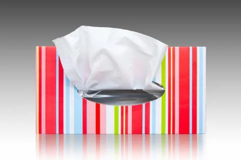Tissue box mock up white tissue box blank label and no text for packaging Fotos de archivo