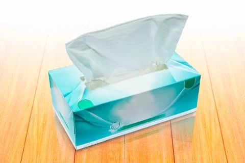 Tissue box mock up white tissue box blank label and no text for packaging Stock Photos