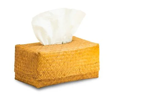 Tissue box mock up white tissue box blank label and no text for packaging Stock Photos