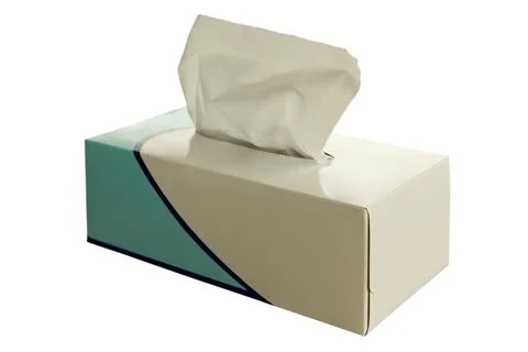 Tissue box mockup white tissue, Box blank no text for packaging Stock Photos