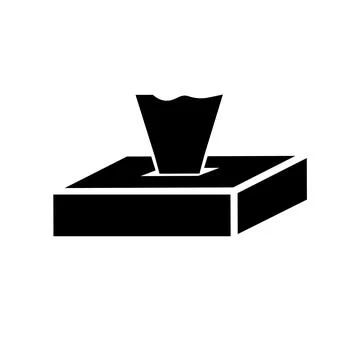 Tissue box silhouette icon. Vector. Stock Illustration