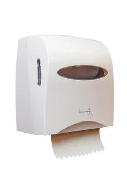 Tissue box on the wall in the bathroom Stock Photos