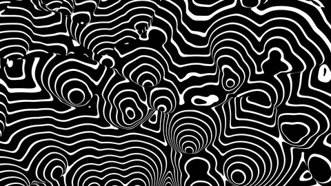 Tissue circle curved lines black and white looping background Видео 103049455