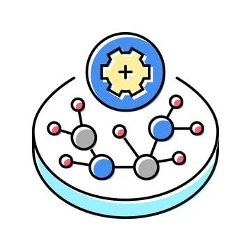 Tissue engineering biomedical color icon vector illustration Illustrazione stock