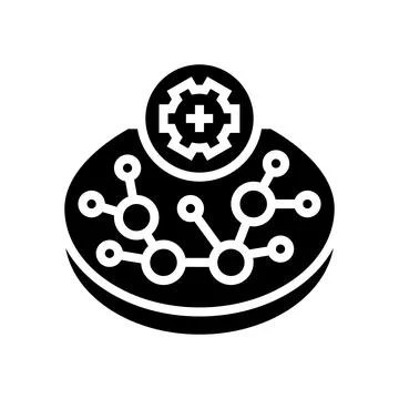 Tissue engineering biomedical glyph icon vector illustration Ilustración de archivo