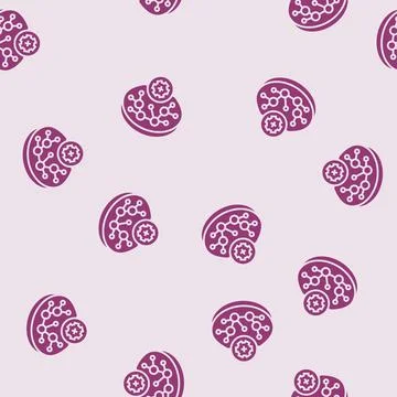 Tissue engineering biomedical glyph seamless pattern Illustrazione stock