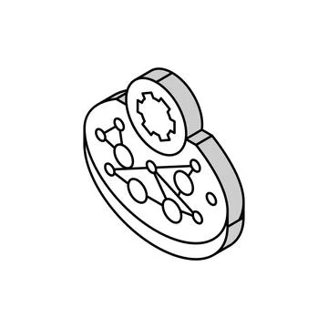 Tissue engineering biomedical isometric icon vector illustration Stock Illustration
