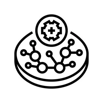 Tissue engineering biomedical line icon vector illustration Ilustración de archivo