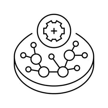 Tissue engineering biomedical line icon vector illustration Ilustración de archivo