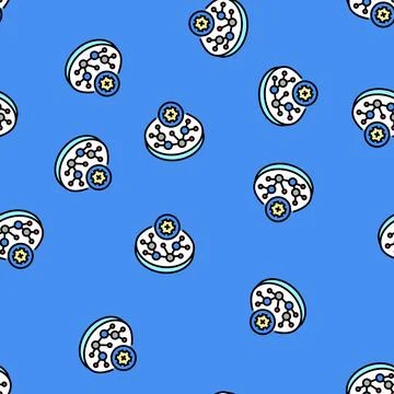 Tissue engineering biomedical vector seamless pattern Ilustración de archivo