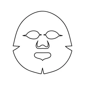 Tissue face mask. Hand drawn doodle vector illustration Stock Illustration