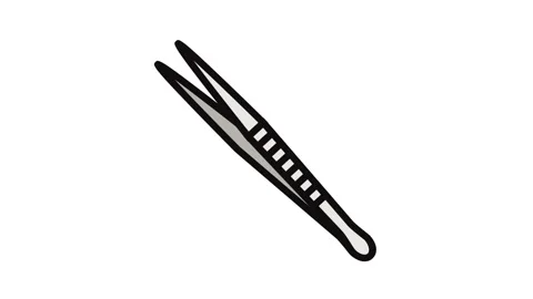 Tissue forceps surgeon color icon animation Stock Footage 326117324