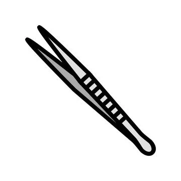 Tissue forceps surgeon color icon vector illustration Stock Illustration