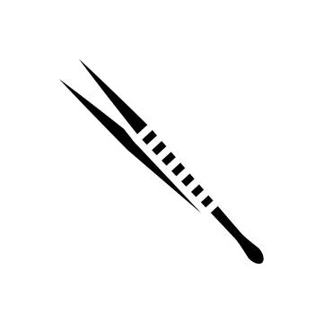 Tissue forceps surgeon glyph icon vector illustration Stock Illustration
