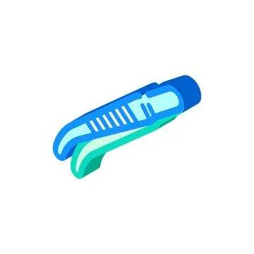 Tissue forceps surgeon isometric icon vector illustration Illustrazione stock