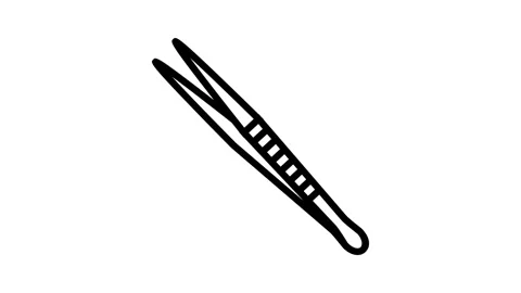 Tissue forceps surgeon line icon animation Stock Footage 326124607