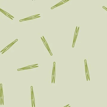 Tissue forceps surgeon line seamless pattern Illustrazione stock