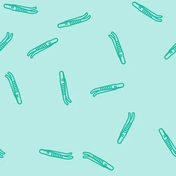 Tissue forceps surgeon line vector seamless pattern Illustrazione stock