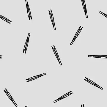 Tissue forceps surgeon vector seamless pattern Stock Illustration