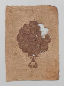 Tissue fragment with commitment to tapestry. Natural linen tissue fragment... Stock Photos