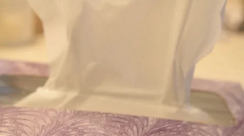 Tissue Getting Taken Out of Box Video stock 34480956