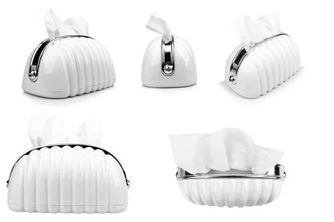 Tissue holder isolated on white background Stock Photos