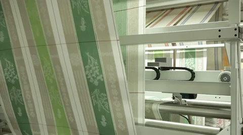 Tissue in the ironing machine Stock Footage 48400910