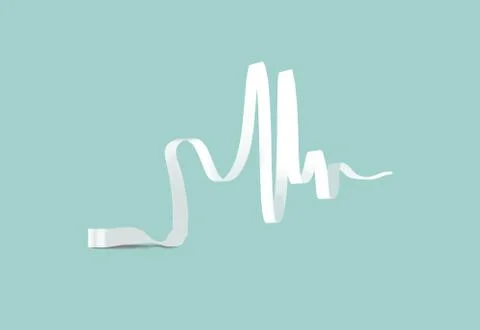 Tissue Leaf white flying render 3d ep9 Stock Illustration