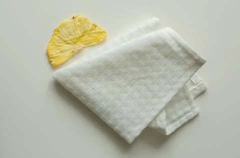 Tissue napkin, dried pineapple, pattern, background, fashion Stock Photos