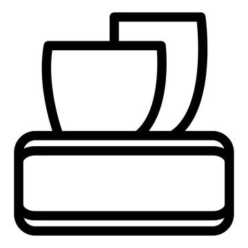 Tissue pack icon, outline style Illustrazione stock