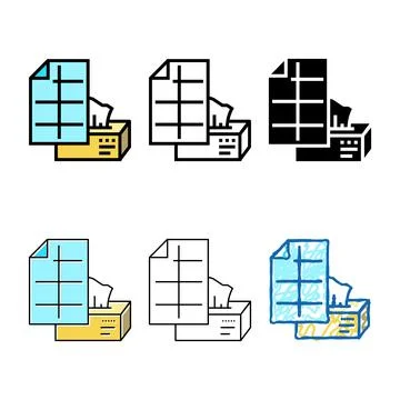 Tissue paper multipack color icon vector Stock Illustration