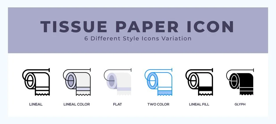 Tissue paper pack of icons. vector illustration. Illustrazione stock