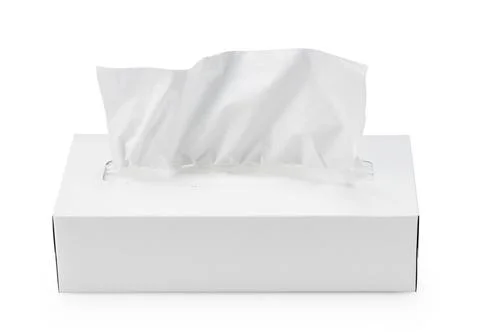 Tissue paper on a white background Stock Photos