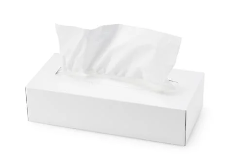 Tissue paper on a white background Stock Photos