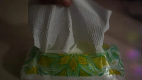 A tissue pickup from tissue packet footage Stock Footage 290949904
