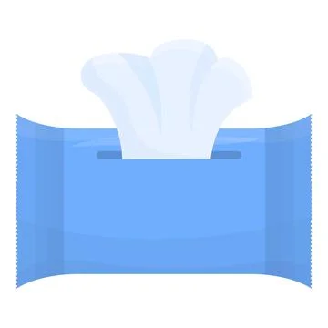 Tissue plastic pack icon, cartoon style Illustrazione stock