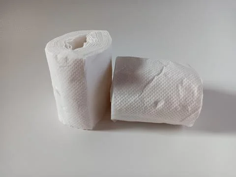 Tissue roll isolated on white background. Stock Photos