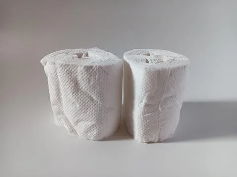 Tissue roll isolated on white background. Foto stock