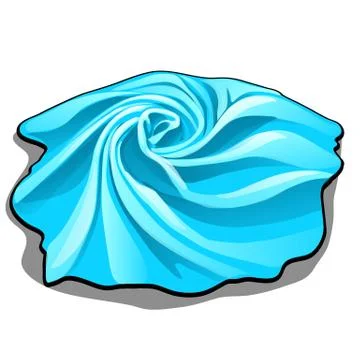 The tissue sample is of blue color isolated on white background. Vector cartoon Stock Illustration