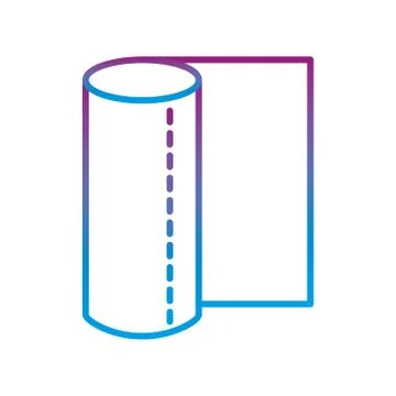 Tissues roll gradient line style icon vector design Stock Illustration