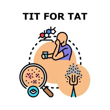 Tit for tat vector icon concept 스톡 일러스트
