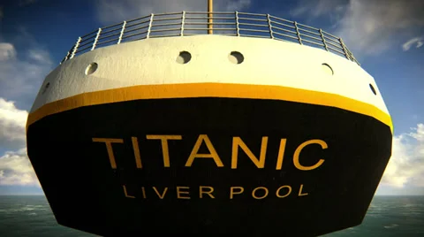 Titanic aerial view Vídeos de archivo 34477331