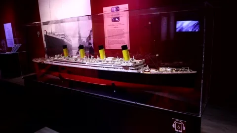 "Titanic: The Artifact Exhibition", press screening, Linköping, Sweden Stock Footage 242580596
