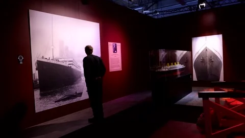 "Titanic: The Artifact Exhibition", press screening, Linköping, Sweden Stock Footage 242580610