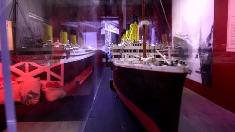 "Titanic: The Artifact Exhibition", press screening, Linköping, Sweden Stock Footage 242580611