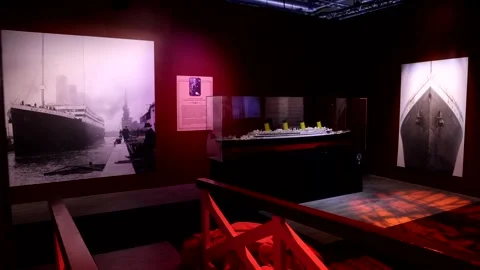 "Titanic: The Artifact Exhibition", press screening, Linköping, Sweden Stock Footage 242580613