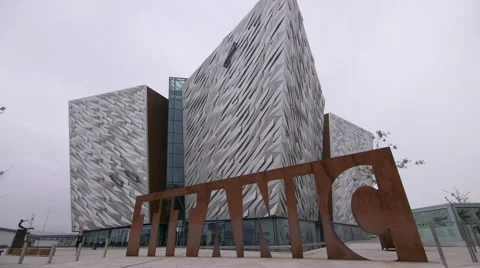 Titanic Belfast Museum Stock Footage 65049830